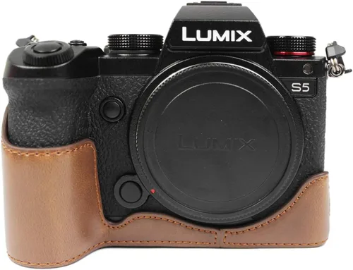 Miniatura 11 de Rieibi Panasonic S5 - Funda de piel auténtica para cámara compatible con Panasonic Lumix DC-S5, DC-S5II, DC-S5IIX, color negro