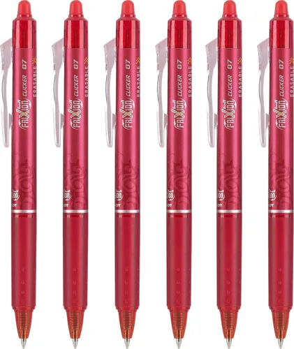 Miniatura 7 de PILOT FriXion Clicker - Bolígrafos de tinta de gel borrables y retráctiles, punta fina, tinta negra, 6 unidades (13601)