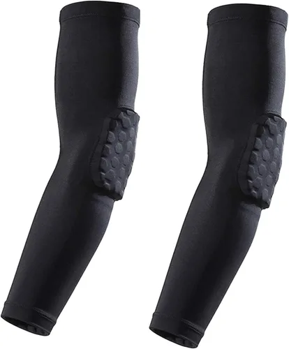 bouti1583 Coderas, mangas de tiro de baloncesto, codo acolchado hexagonal para evitar colisiones para voleibol, fútbol, béisbol