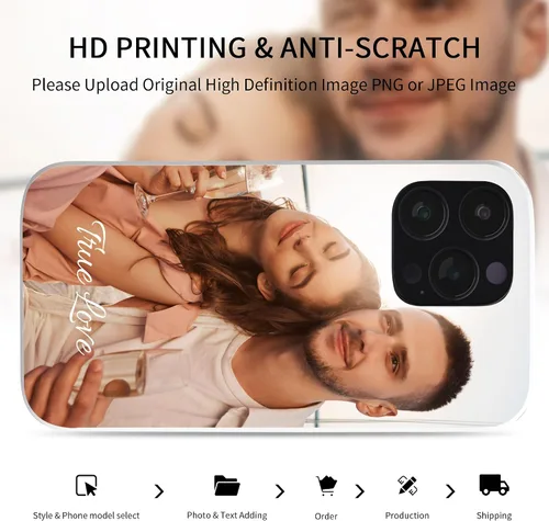Miniatura 2 de Easycosy Fundas personalizadas para teléfono con imagen para 17 16 15 14 13 12 11 Pro/Max/Mini Air XR X Xs Max, defensa de doble capa, anti-caída