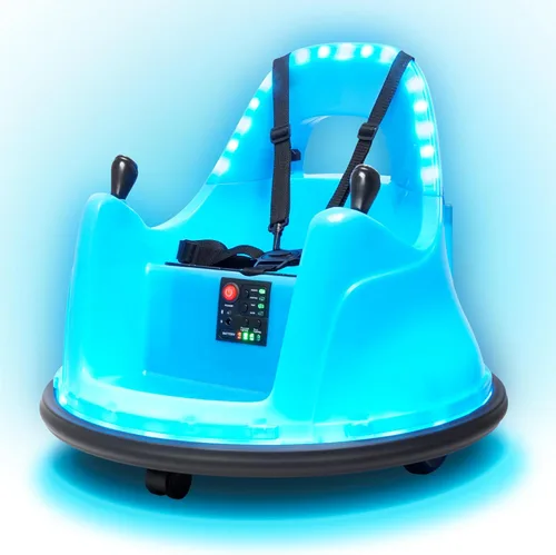 Miniatura 10 de Kidzone Coche chocón inteligente para niños pequeños y niños de 1,5 a 6 años, juguete eléctrico de 12V con 2 velocidades, juguete de choque