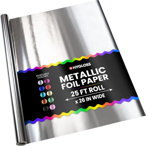 Miniatura 13 de Hygloss Products - Papel de aluminio metálico brillante, hojas de 20 x 26 pulgadas para artes, manualidades y envoltura de Navidad