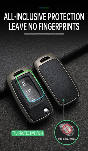 Miniatura 5 de ontto Funda para llavero de automóvil de protección completa, compatible con Volkswagen Jetta Tiguan Passat Polo Beetle Golf GTI/R/MK6 5 Santan