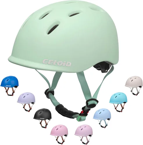 Miniatura 10 de Casco de bicicleta para niños, cascos para niños pequeños para edades 5-8-9-10-12-14-16 años, jóvenes niños y niñas, casco ajustable para niños Negro