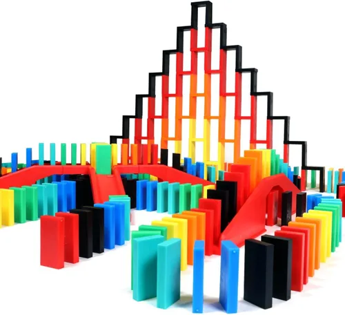 Miniatura 4 de Bulk Dominoes Pro-Domino Kit Juego de dominó, juguetes pequeños STEM STEAM, juegos familiares para niños, juguetes y juegos para niños