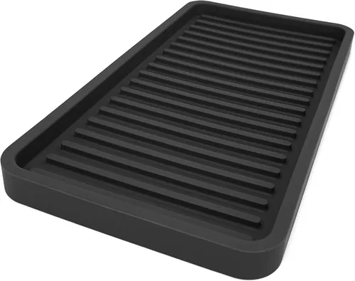 Miniatura 12 de Bandeja organizadora para fregadero de cocina de silicona, soporte de esponja y protector de encimera Plato y bandeja dispensadora de jabón