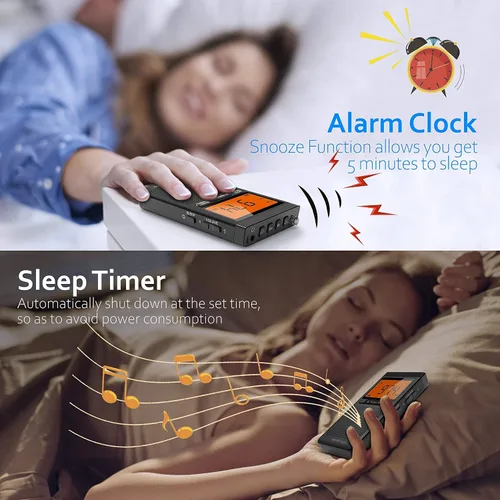 Miniatura 7 de Radio portátil AM FM con batería con la mejor recepción, conector para auriculares, mejor calidad de sonido