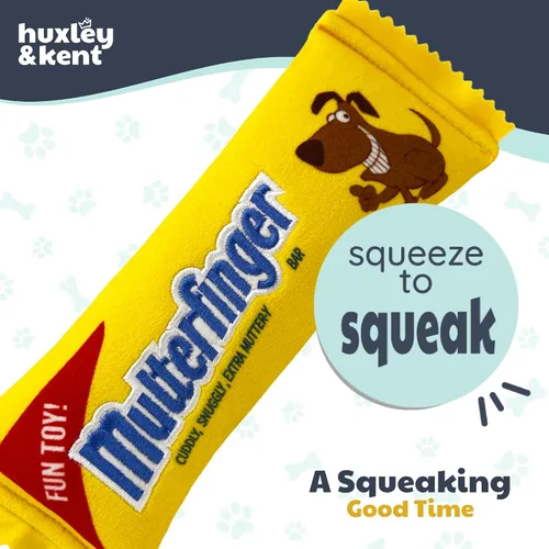 Miniatura 8 de Huxley & Kent Juguete Divertido para Perros con Chirriador – Juguetes de Felpa Power Plush con Sonido para Perros Pequeños, Medianos y Grandes