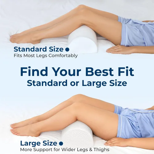Miniatura 8 de 5 STARS UNITED Almohada de rodilla grande para personas que duermen de lado + almohada de rodilla para dormir de espalda, cojín de espuma