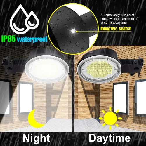 Miniatura 3 de Luces de área del atardecer al amanecer, luz de granero de 80 W (equivalente incandescente de 800 W), iluminación de calle de 12000 LM, lámpara