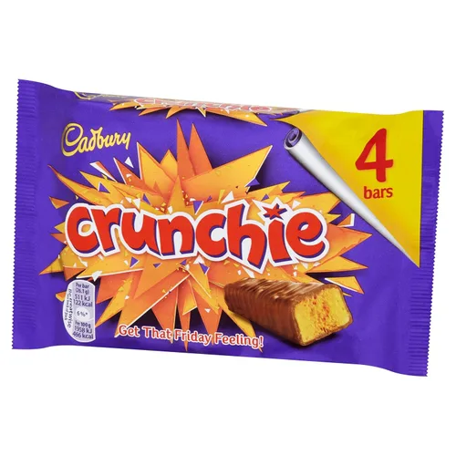 Miniatura 4 de Cadbury Crunchie (4 x 26.1g barras de chocolate) 104.4g Chocolate del Reino Unido / Chocolate británico
