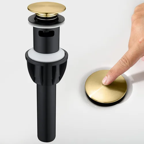 Miniatura 11 de TIORIY Desagüe Pop Up Cromado para Lavabo de Baño, con Rebosadero Tapón de Lavabo de Baño de Plástico para Grifo de Vasija, Montaje de Tocador