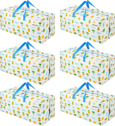 Miniatura 18 de VENO Paquete de 2 bolsas de mudanza, correas de mochila, mudanza, cajas de almacenamiento universitario, con tapas, resistentes, extragrandes, asas