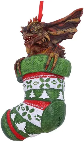 Nemesis Now Gremlins Mohawk - Adorno decorativo para colgar en medias, 4.7 in, resina, verde, mercancía oficial de Harry Potter, fundida en la mejor