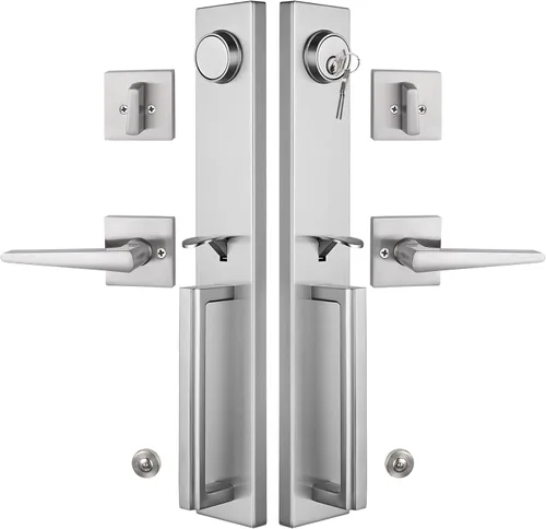 Miniatura 14 de NEWBANG Cerradura electrónica inteligente para puerta con teclado para una sola puerta, manija electrónica sin llave para puerta delantera con Negro