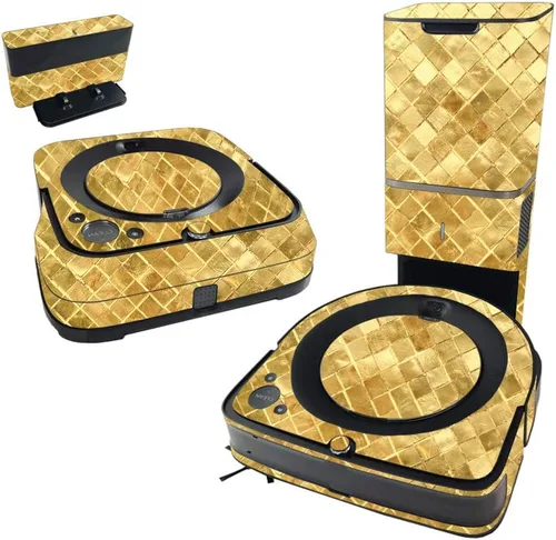 Miniatura 10 de MightySkins Skin compatible con iRobot Roomba s9+ Vacuum & Braava Jet m6 Bundle – Placa de diamante negro y cubierta de vinilo única, fácil