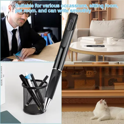 Miniatura 7 de Bolígrafo de cámara activado por movimiento 1080P con alertas Wi-Fi y aplicaciones, 32 GB incluidos, cámara oculta portátil ángulo de visión de 100