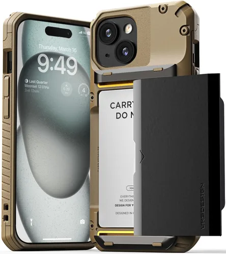 Miniatura 50 de VRS DESIGN Damda Glide Pro - Funda para iPhone 13 Pro, resistente funda semiautomática [4 tarjetas] con soporte para ranura para tarjetas compatible