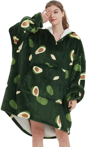 Miniatura 5 de NAFLEAP Manta con capucha para mujer, manta vestible para adultos, de gran tamaño, forro polar, sherpa, sudadera de Navidad, regalo para mujeres
