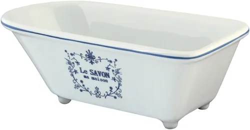 Miniatura 5 de Kingston Brass BATUBSRW Aqua Eden - Mini bañera de cerámica, 8-1/16 pulgadas x 3-7/8 pulgadas x 4-1/2 pulgadas, color blanco