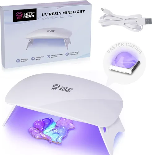 Miniatura 7 de LET'S RESIN Luz UV mejorada para resina, luz de resina UV portátil de gran tamaño, curado rápido y lámpara UV portátil, suministros de fabricación