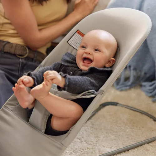 Miniatura 9 de BabyBjörn Bouncer Balance Soft, Tri-Fabric, Arena Gris Asiento Ajustable de Mecedora para Bebé y Silla para Niños de 2 en 1, de Recién Nacido a