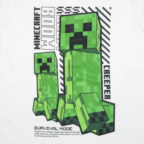 Miniatura 7 de Minecraft Creeper - Conjunto de pantalones deportivos de 3 piezas para niños, con cremallera, camiseta de manga corta y pantalones deportivos activos