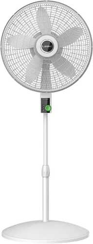 Miniatura 8 de Lasko EcoQuiet - Ventilador de pedestal oscilante con motor silencioso de corriente continua, 12 velocidades, temporizador de 8 horas, altura