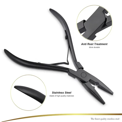 Miniatura 3 de EHDIS Alicates de extensión de cabello, alicates multifuncionales de microenlaces, herramienta de extensión de cabello para microenlace, micro