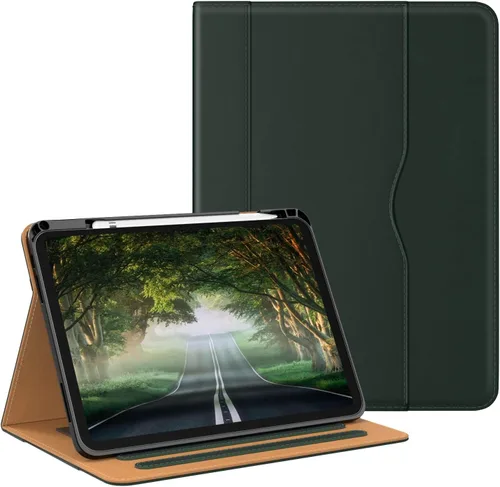 Miniatura 15 de OKP Funda para iPad de 11 pulgadas (A16) 2025 / 10ª generación 2022, para iPad 11ª/10ª de 10.9 pulgadas con funda de cuero PU de visualización Rosa
