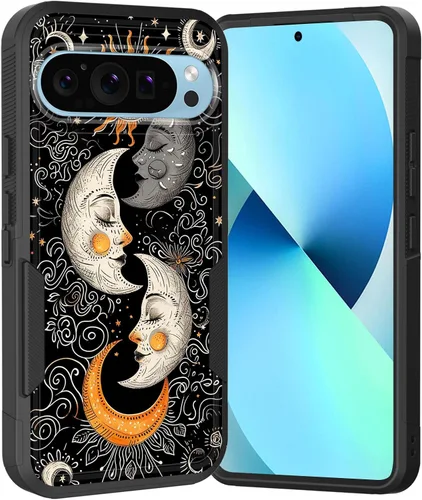 Miniatura 21 de Funda para Pixel 6A, Híbrida de Doble Capa de Servicio Pesado Resistente a Prueba de Golpes PC Duro + Funda Protectora de Silicona Suave para Google