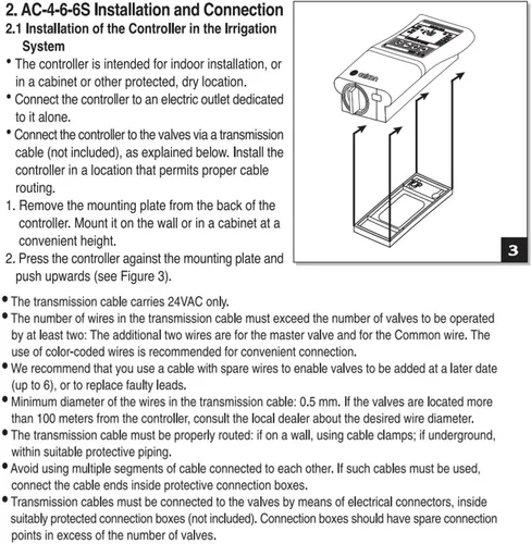 Miniatura 9 de Galcon GAE2S0002U1 8006 AC-6 Controlador de riego de zona de estación de 6 estaciones Aspersor automático, temporizador diario/cíclico, sistema
