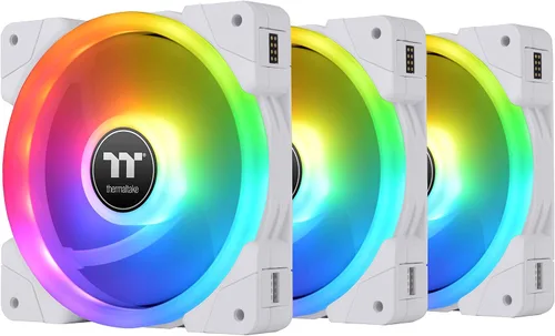 Miniatura 8 de Thermaltake SWAFAN EX 12 RGB - Ventilador de escritorio para PC, paquete de 3, 500-2000 RPM, conexión magnética, cuchillas reversibles, controlador