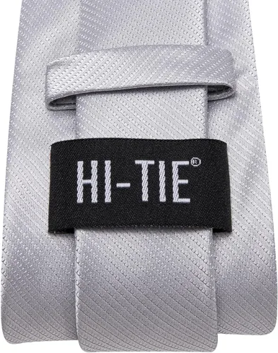 Miniatura 234 de Hi-Tie Corbatas de seda para hombre, diseño de cachemira a rayas, con bolsillo, gemelos cuadrados, conjunto formal de negocios