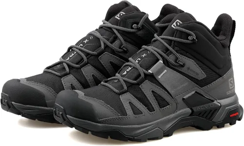 Miniatura 3 de Salomon Botas de senderismo X Ultra 4 Mid Gore-tex para hombre, Gris Negro, M