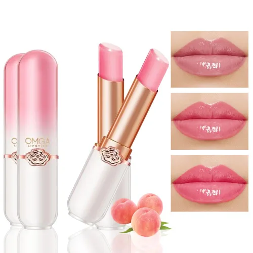 Miniatura 15 de BINGBRUSH Lápiz labial que cambia de color melocotón, hidratante de larga duración para el cuidado de los labios, bálsamo labial mágico, brillo