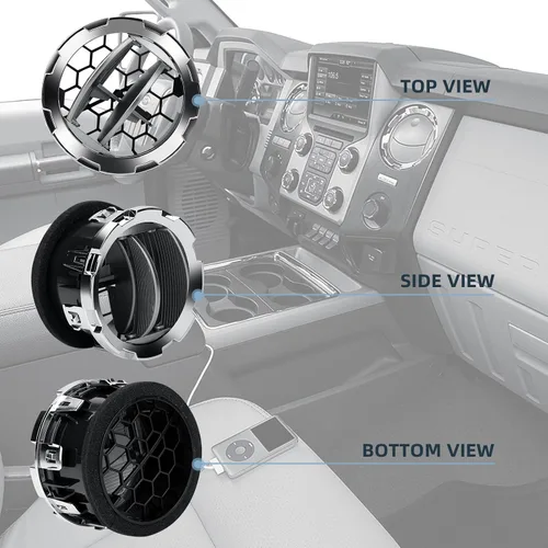 Miniatura 4 de DC3Z19893BA Rejilla de conducto de ventilación de aire del tablero/ventilación de aire HVAC, cromo Compatible con Ford F250 F350 F450 F550 Super