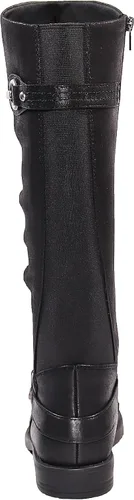 Miniatura 5 de EETTARO Botas de media pantorrilla para mujer, botas elásticas de tacón bajo hasta la rodilla, botas de invierno con cremallera lateral