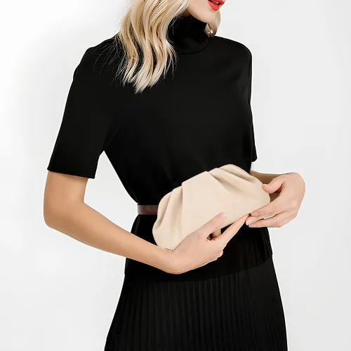 Miniatura 2 de Bolso de mano para mujer, bolso de noche pequeño con cadena de metal extraíble
