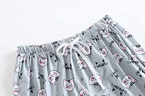 Miniatura 6 de Ventelan piyama con rayas para mujer, de manga larga con estampa de un adorable oso panda