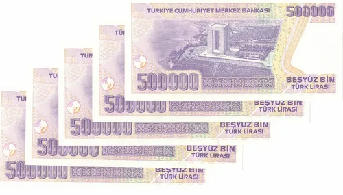 Miniatura 2 de Libra turca 5 x 500.000 billetes no circulados 500.000 (1/2 millón)
