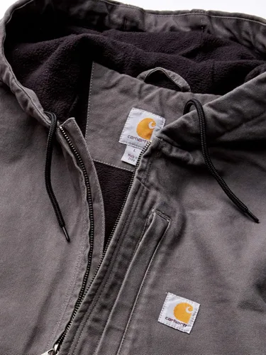 Miniatura 5 de Carhartt Mens Relaxed Fit Washed Duck Fleece-Lined Hooded Vest
