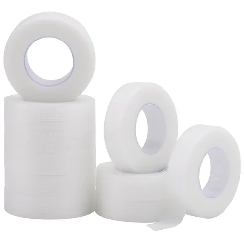 10 rollos de cinta médica de microporos de polietileno para extensiones individuales de pestañas, cinta debajo de los ojos para extensiones de