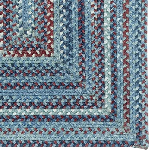 Miniatura 4 de Capel American Heritage Barn Blue - Alfombra trenzada rectangular concéntrica de 0 pies 24 pulgadas x 0 pies 48 pulgadas Azul granero