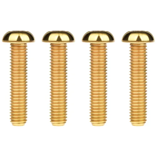 Miniatura 41 de Tornillos de cabeza de botón de titanio M8 15 20 25 30 1.378 in, paquete de 4 (M8x15mm, negro)
