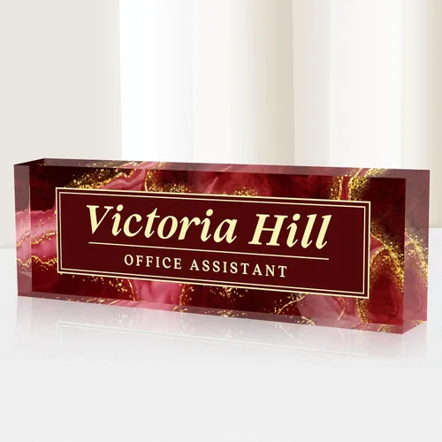 Miniatura 17 de Placa de identificación para escritorio, placa de nombre de escritorio personalizada, accesorios de escritorio de oficina acrílicos, regalos