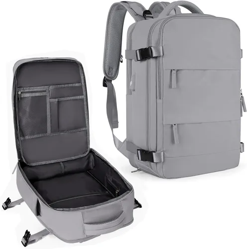 Miniatura 60 de coowoz Mochila grande de viaje para mujeres y hombres, mochila de transporte, mochila para senderismo impermeable, mochila deportiva para Rosa