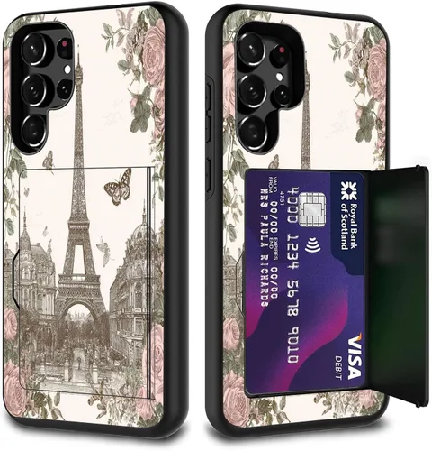 Miniatura 113 de Funda híbrida de doble capa con función atril para Samsung Galaxy A16 5G de 6.9 pulgadas, diseño de vaca con bandera estadounidense