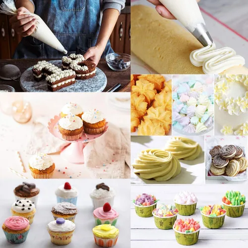 Miniatura 2 de 300 Piezas Bolsas de Manga Pastelera de 13 Pulgadas Desechables Bolsa de Crema para Glaseado para Decoración de Galletas y Pasteles