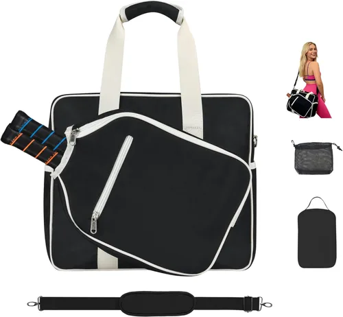 Bolsa de Pickleball LAKE OF FIRE para Mujeres y Hombres, Elegante Bolsa de Pala de Pickleball de Nylon Resistente al Agua de Gran Capacidad con